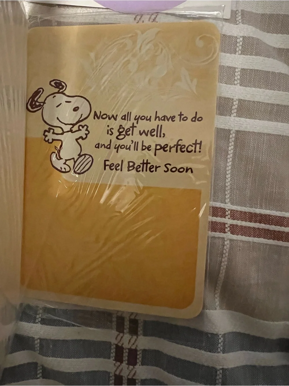 Hallmark Peanuts 4 Snoopy 3 Easter cards and one Get well soon